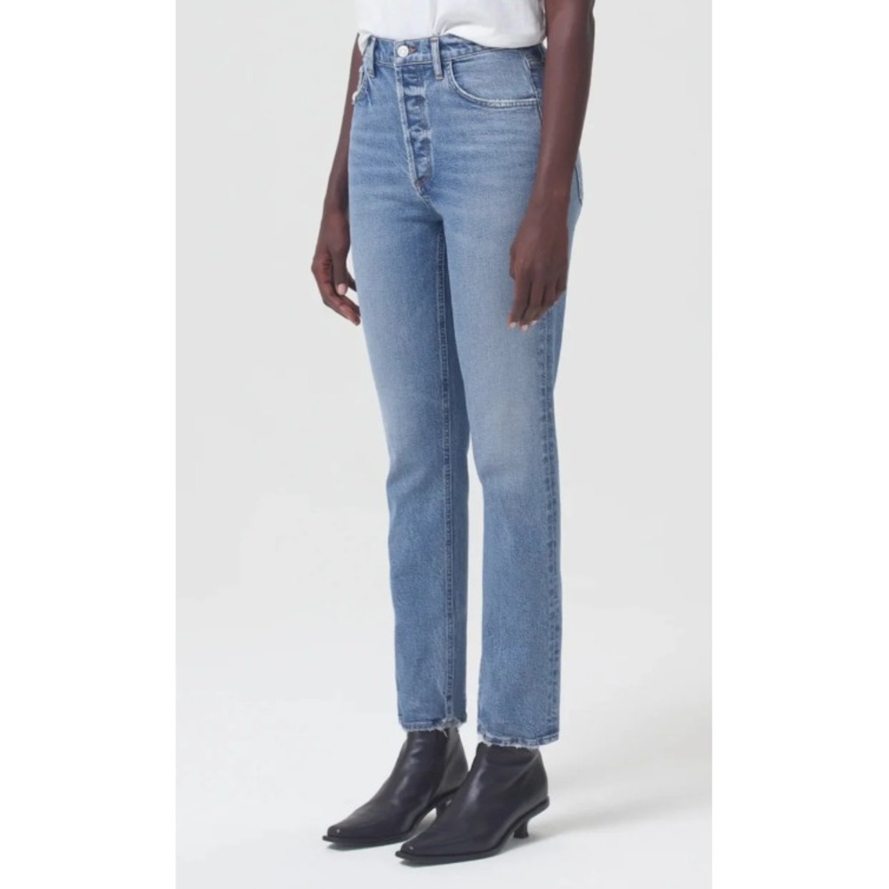 AGOLDE Riley High Rise Straight Leg Jeans‎ Cove Medium Wash Women Size 28 Denim